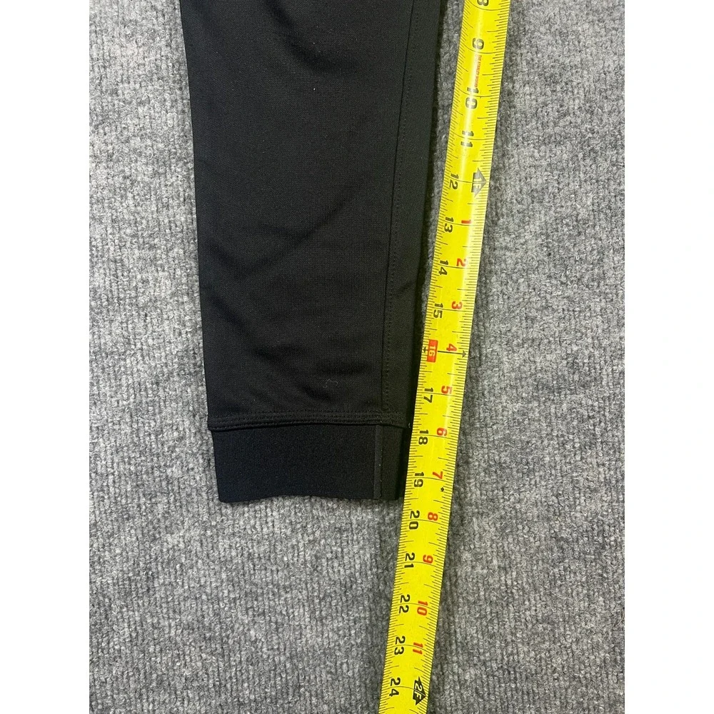 Gap‎ Fit Sweatpants Boys Small Black Tapered Leg Logo Drawstring Fleece Lined